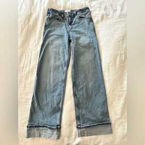 Abercrombie Kids Pre-Cuffed Wide-Leg Denim Jeans